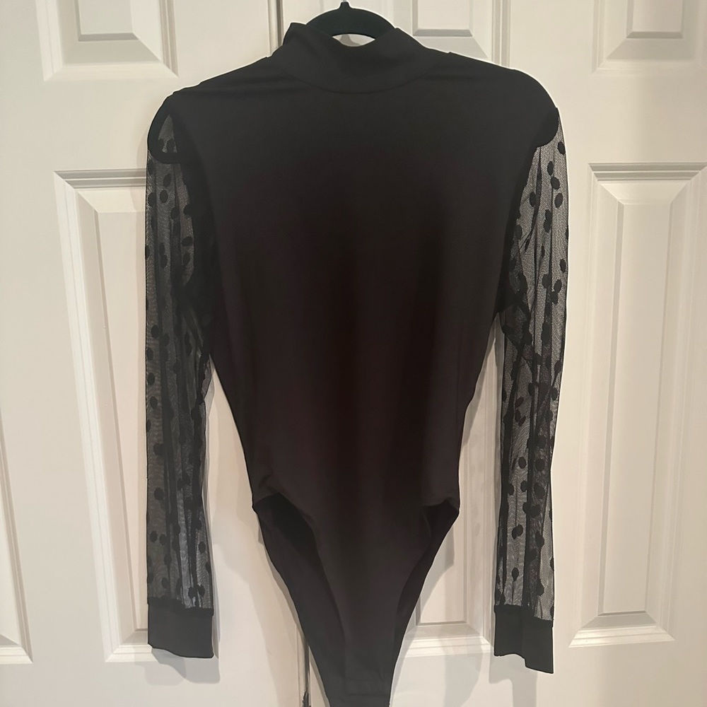 Shein sheer long sleeve bodysuit. Sz L